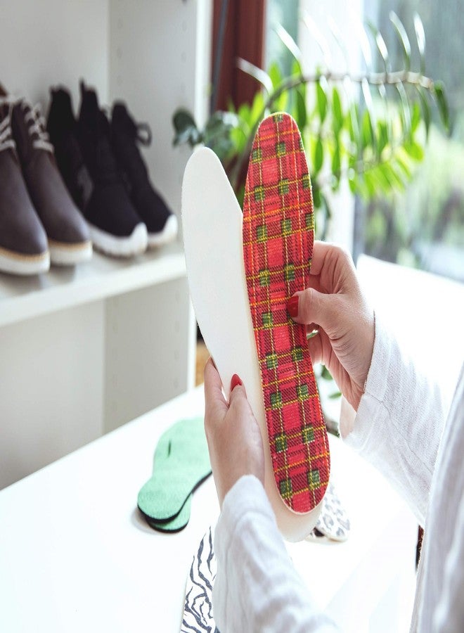 Kaps 6 Pair Pack Tartan Shoe Insoles Set for Men and Women, Comfortable Shoe Inserts for Everyday Use, Unisex Shoe Insoles with Stylish Tartan Design, Kaps (43 EUR / 10 US Men) - Image 2